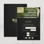 Reactie op pensioen Veteran RSVP Kaartje (Voorkant / Achterkant)