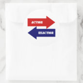 reactie ronde sticker (Tas)