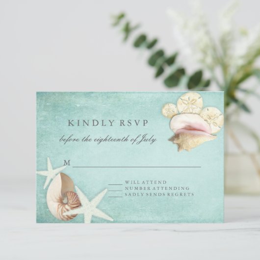 Reactie RSVP Zomerstrand Informele Schelpen Kunst (Staand voorkant)