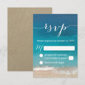 Reactie van het Manuscript van het Huwelijk RSVP Kaartje (Voorkant / Achterkant)
