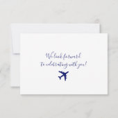 Reactie van reisthema's voor tickets met instapmod RSVP kaartje (Achterkant)