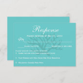 Reactiekaarten voor Seafoam Green Seahorse Weddens RSVP Kaartje (Voorkant / Achterkant)