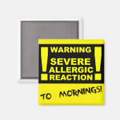 Réaction Allergique Grave Aux Matins Aimant Drôle (Recto/Verso)
