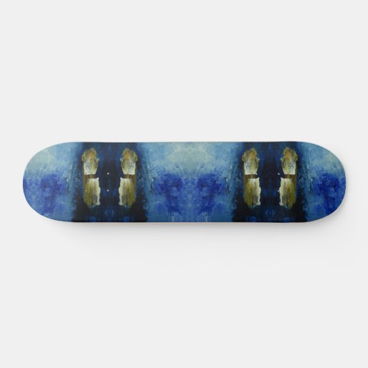 Réaction Bastracte Bleu Peinture sur Skateboard (Horz)
