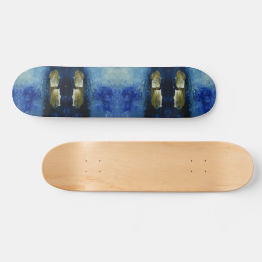 Réaction Bastracte Bleu Peinture sur Skateboard (Horz)