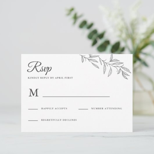 Réaction RSVP du mariage botanique (Debout devant)