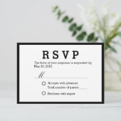 Réaction RSVP minimaliste et élégante au mariage (Debout devant)