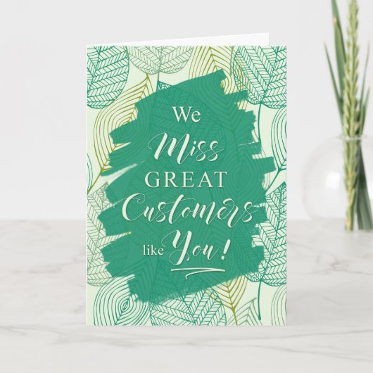 Reactivering van Green Botanical Business-klanten Aankondiging (Voorkant)