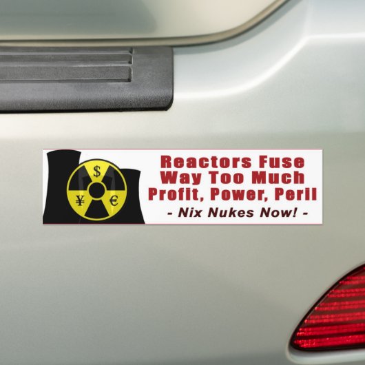 Reactoren met te veel winst/vermogen/randapparatuu bumpersticker (Op auto)