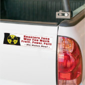 Reactoren met te veel winst/vermogen/randapparatuu bumpersticker (Op Truck)