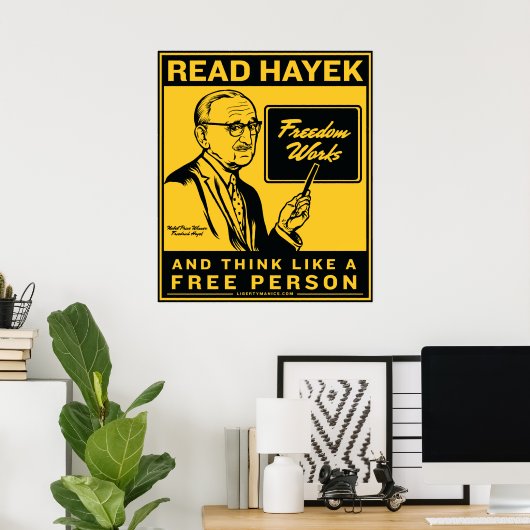 Read Hayek Poster (Bureau à domicile)