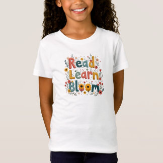 Read Learn Bloom – Phonics Floral Design T-shirt