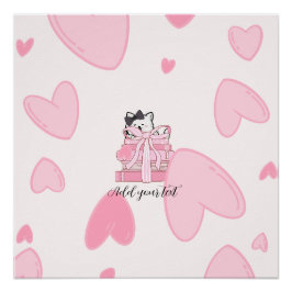 Read • Love • Display – Cat & Book Glossy Poster Perfect Poster