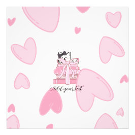 Read • Love • Display – Cat & Book Photo Enlargeme Foto Afdruk