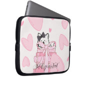 Read • Love • Protect – Cat Book Electronics Bag Laptop Sleeve (Voorkant Rechts)