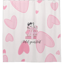Read • Love • Relax – Cat & Book Bathroom Curtain Douchegordijn