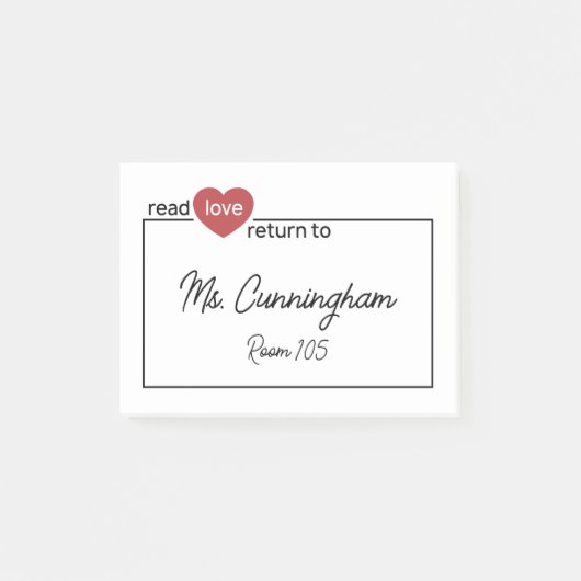 Read - Love - Return to Post-it® Notes (Voorkant)