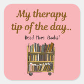 Read More Books – Book Lover Therapy Sticker (Devant)