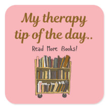 Read More Books –  Book Lover Therapy Sticker