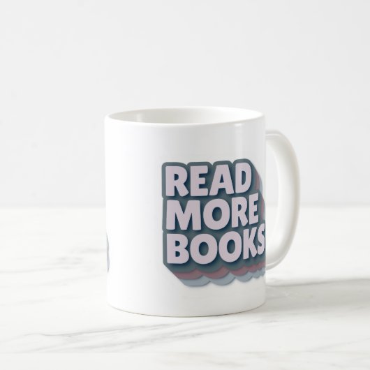 Read More Books Retro Typography Mug (Devant droit)