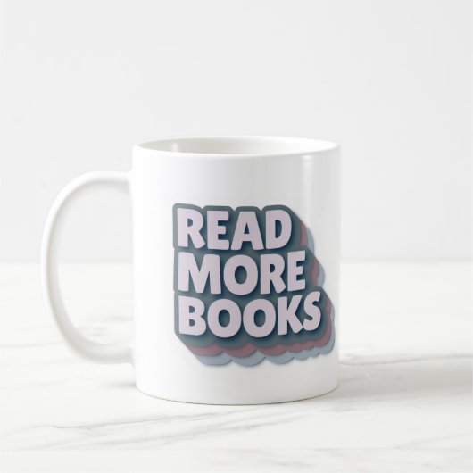 Read More Books Retro Typography Mug (Gauche)