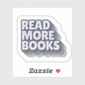 Read More Books Retro Typography Sticker (Feuille)