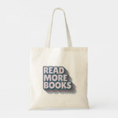 Read More Books Retro Typography Sticker Tote Bag (Achterkant)