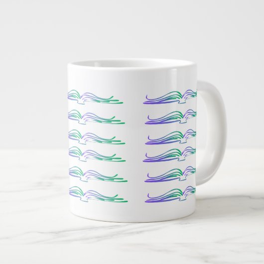 Read More in Green and Blue Extra Grote Beker (Voorkant rechts)