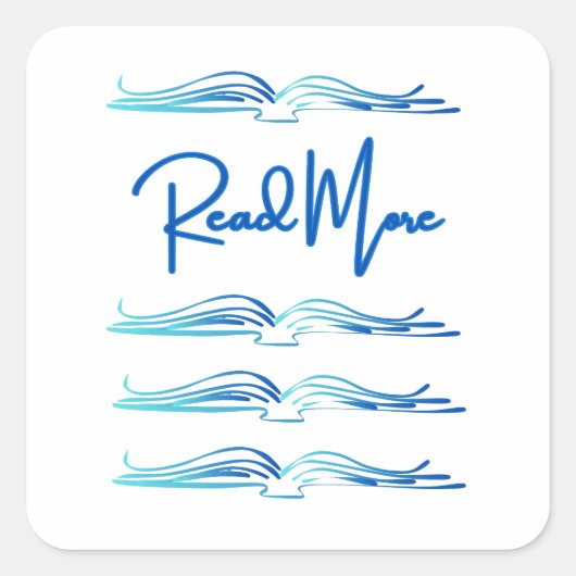 Read More Vierkante Sticker (Voorkant)
