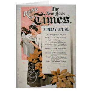 "Read the New York Times" (kleurenlitho)