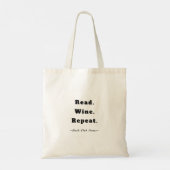 Read Wine Repeat Personalized Book Club Tote Bag (Achterkant)