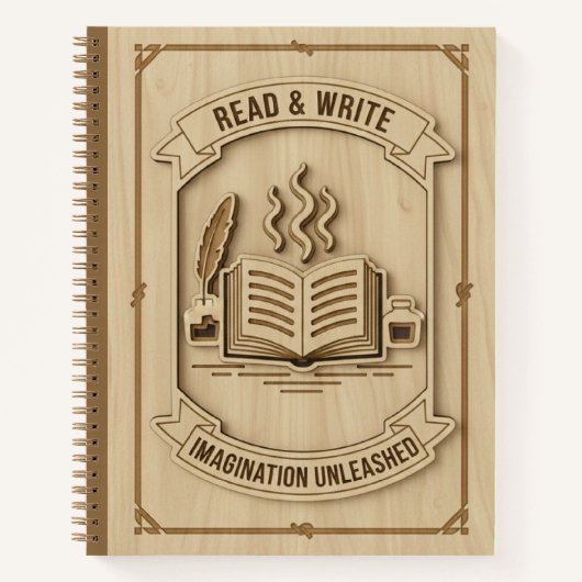 Read & Write Imagination Unleashed Wood Journal Notitieboek (Voorkant)
