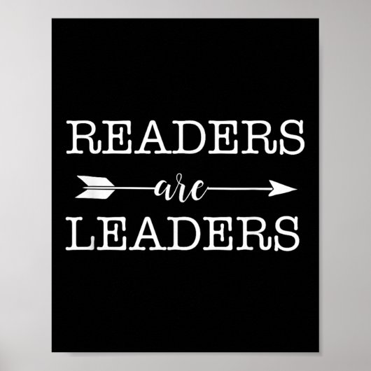 Reader Are Leaders - Uplifting Motivational Slogan Poster (Voorkant)