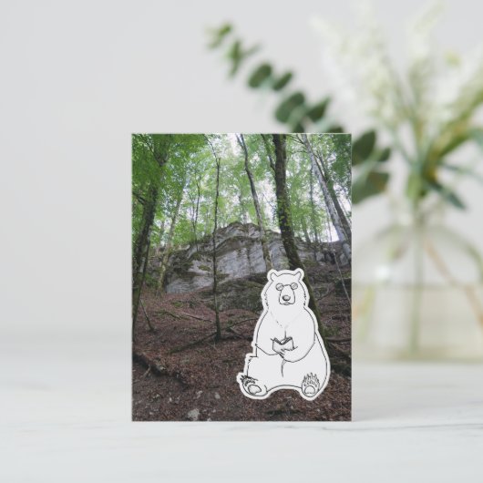 Reader Bear Briefkaart (Staand voorkant)