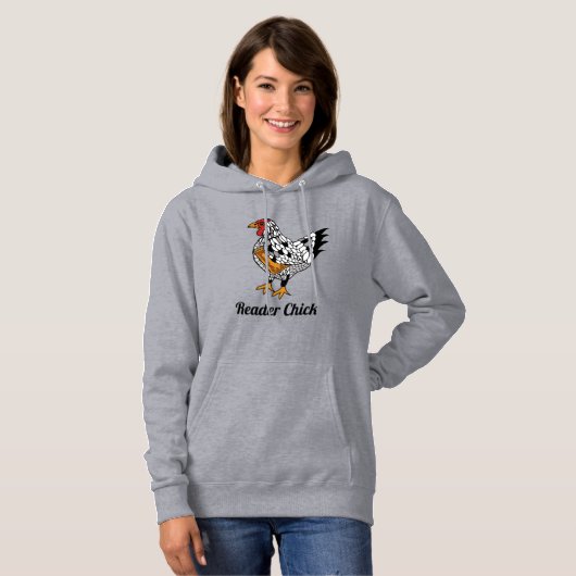 Reader chick hoodie (Voorkant volledig)