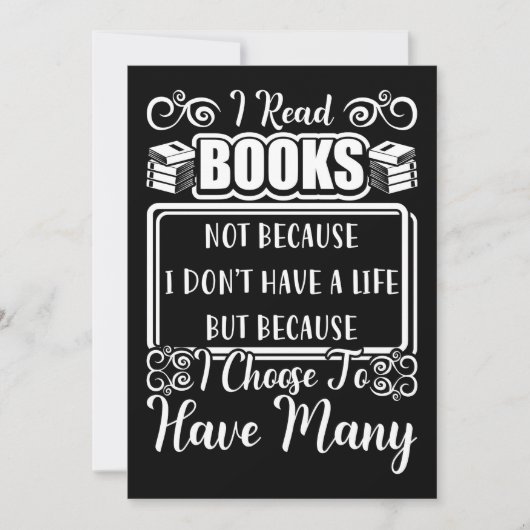 Reader Gift Ik heb veel boeken Bedankkaart (Voorkant)