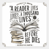 Reader Lives-Sticker Vierkante Sticker (Voorkant)
