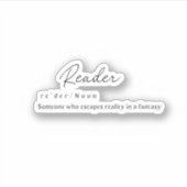 Reader met Definitie-Sticker Sticker (Voorkant)