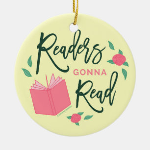 Readers Gonna Read Bookish Floral Keramisch Ornament
