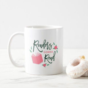 Readers Gonna Read Bookish Floral Koffiemok