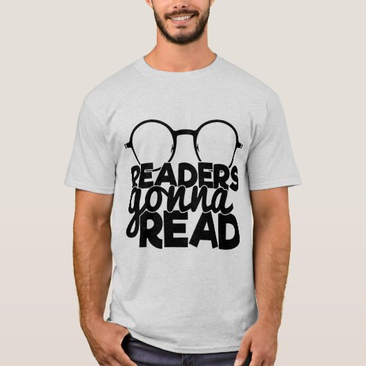 Readers zullen lezen Quote Funny Bookworm lezen T-shirt (Voorkant)