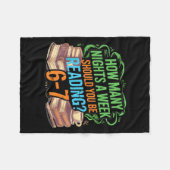 Reading 67 Meme Englieacher Funny 67 Librarian  Fleece Deken (Voorkant (Horizontaal))