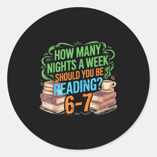 Reading 67 Meme Englieacher Funny 67 Librarian  Ronde Sticker (Voorkant)