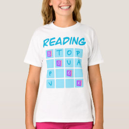 Reading Book Crossword Typography Design for Book T-shirt