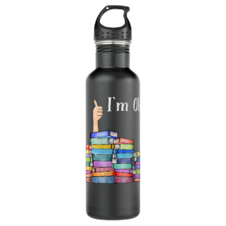 Reading Books Librarian Reader Nerd I'm Ok Teacher Waterfles