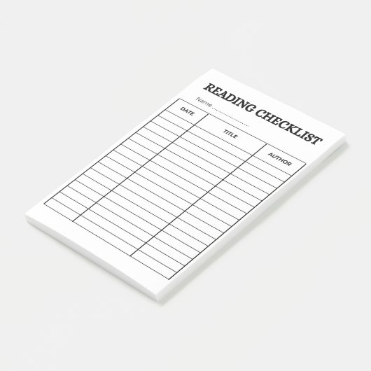 reading checklist post-it® notes (Schuin)