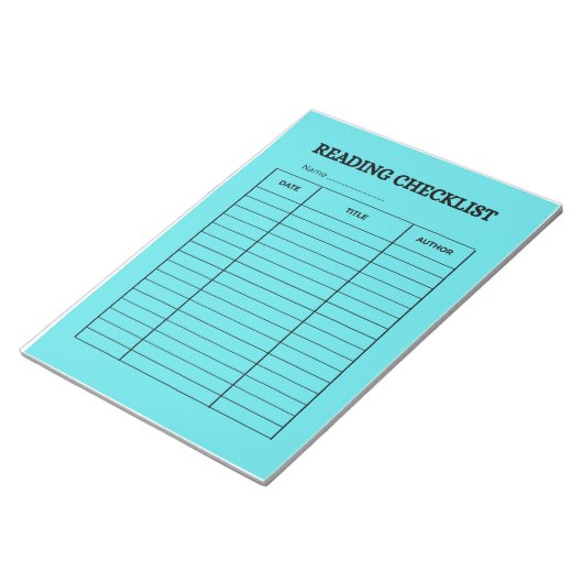 Reading Checklist Tracker Notitieblok (Schuin)