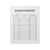 Reading Checklist Tracker Notitieblok (Gedraaid)