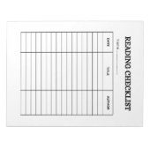 Reading Checklist Tracker Notitieblok (Voorkant)