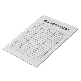 Reading Checklist Tracker Notitieblok